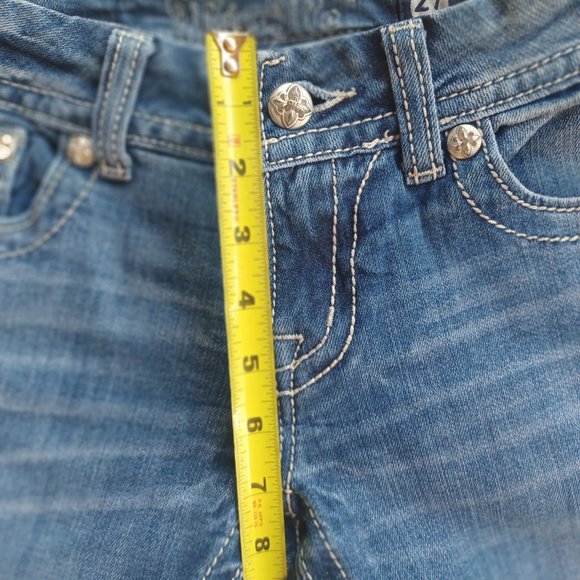 Miss Me Thick Stitch Bootcut Jeans Size 27x33 - Picture 15 of 16